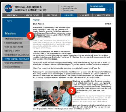 Figure 4.8: NASA screenshot
