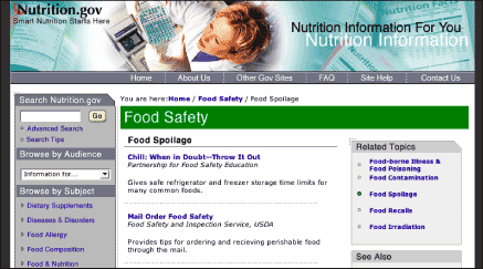 Figure 10.8: Nutrition.gov screenshot